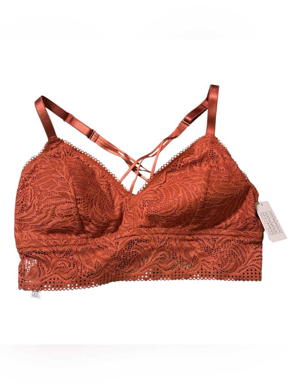 Auden Lace Bralette in Taffy Orange